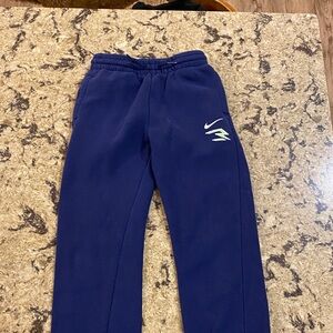 Nike Kids Dark Blue Joggers with White Logo